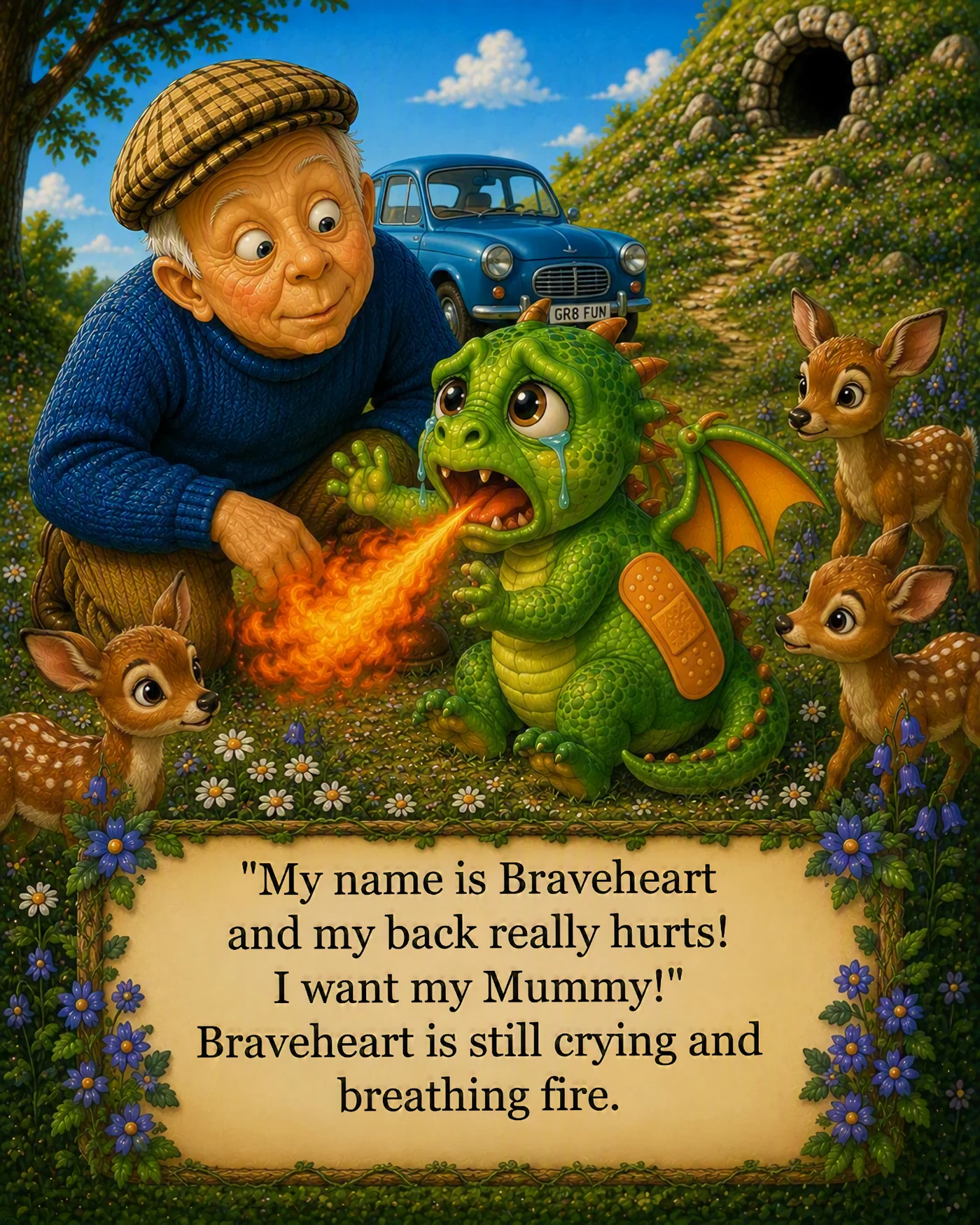 Braveheart the friendly green baby dragon